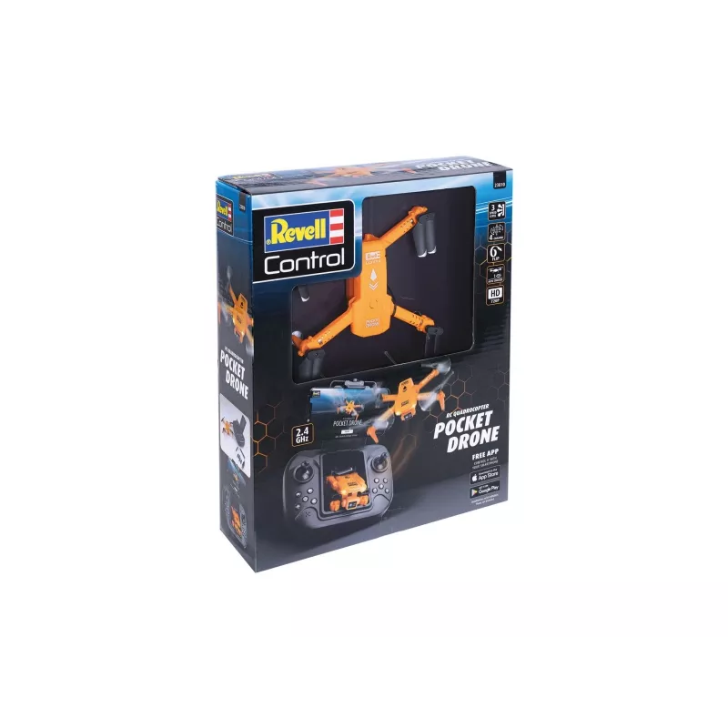 RC-nelikopteri REVELL Pocket Drone 23810 — 2,4 GHz, 4-kanavainen kauko-ohjaus