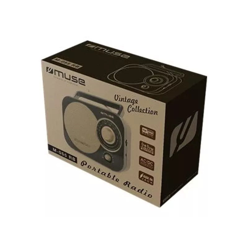 Muse | M-055RB | AUX-tulo | musta/kulta | kannettava radio