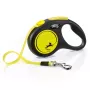 Flexi New Neon -flexi 5 m – nauhahihna, pienille koirille enintään 15 kg, musta/keltainen