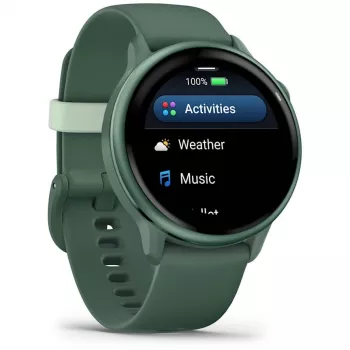 Älykello GARMIN vívoactive 6 – urheilukello, 42 mm alumiini/polymeerikotelo, AMOLED 1,2 tuuman, GPS, 5 ATM, optinen HR, SpO2, 8 GB, vihreä