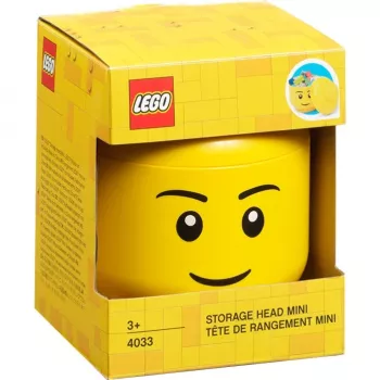 Room Copenhagen LEGO säilytyspää ”Boy” mini – säilytyslaatikko pienille paloille ja leluille