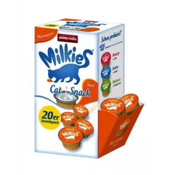 Nestemäinen maitosnack animonda Harmony ANIMONDA Milkies etupakkaus 20 x 15 g aikuisille kissoille, maidon maku, nestemäinen