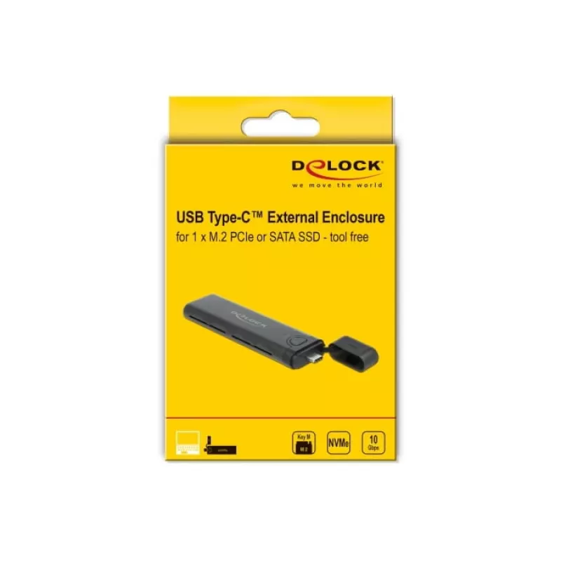 SSD-kotelo DeLOCK 42635 musta M.2
