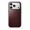 Nomad Modern Leather Case -puhelinkotelo iPhone 17 Pro, nahka + TPU + PC, sopii 16 cm (6,3 inch) näytölle, Bordeaux
