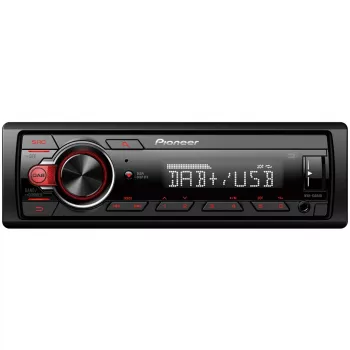 Pioneer MVH-130DAB - musta - punainen - 1 DIN - 200 W - 50 W - Android - kiertonuppi