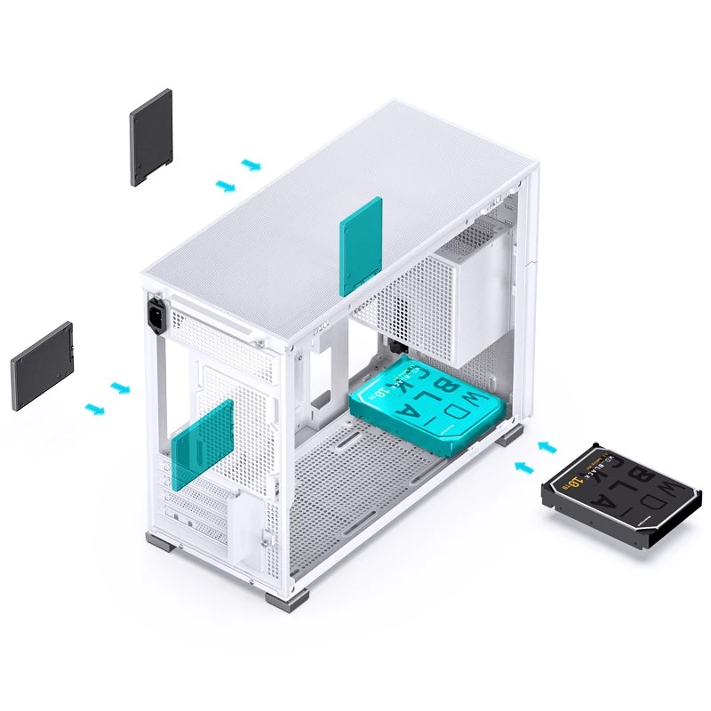 PC-kotelo Jonsbo D31 MESH Midi Tower valkoinen