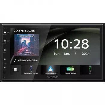 Kenwood Double-DIN monisoitin Android Auto, Apple CarPlay, DAB+ -virittimellä, liitäntä peruutuskameralle