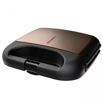 Sandwich-grilli Black & Decker BXSA753E — 2 voileipää, 750 W, tarttumattomat levyt, 215×125 mm grillipinta, kompakti ruostumaton teräs