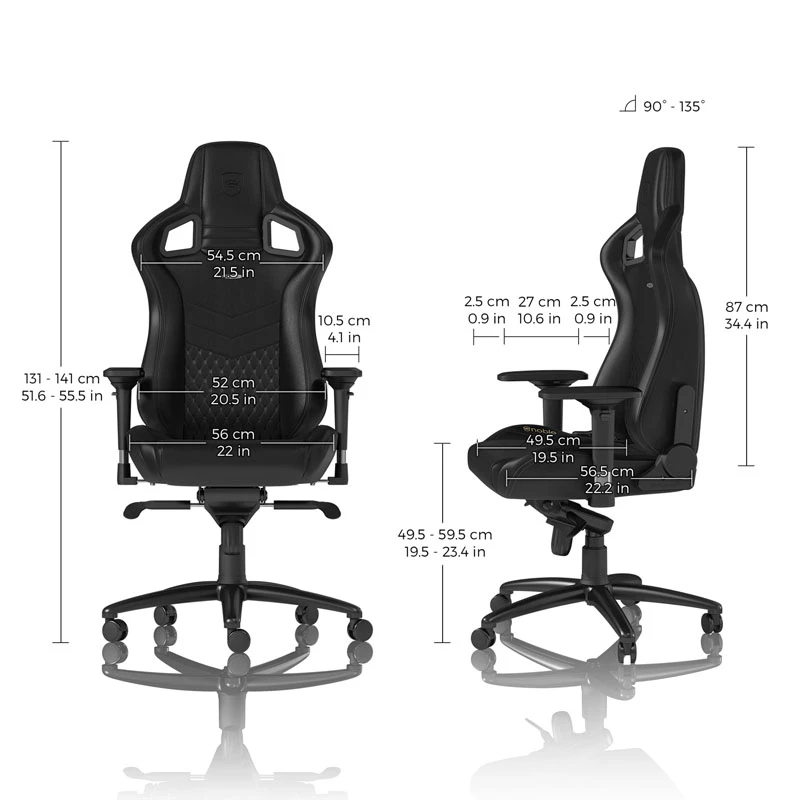 noblechairs EPIC aito nahka pelituoli - musta