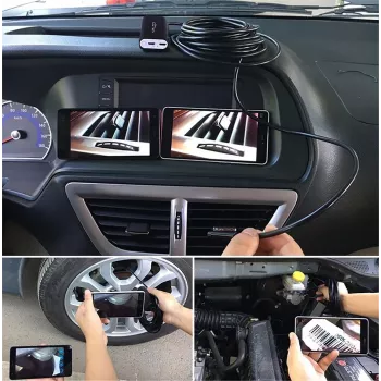 WiFi-endoskooppi MEDIA-TECH MT4099, 8 mm anturi, 5 m kaapeli, IP67, 1280×720@30fps, 70° katselukulma, 800 mAh akku