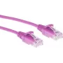 ACT roosa 2 m LSZH U/UTP CAT6 datacenter-slimline-patchkaapeli, rastnasenfrei, RJ45-liittimillä
