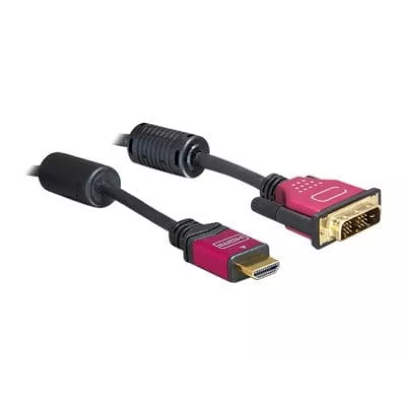 HDMI - DVI -kaapeli DeLOCK 84343 3,0 m uros/uros