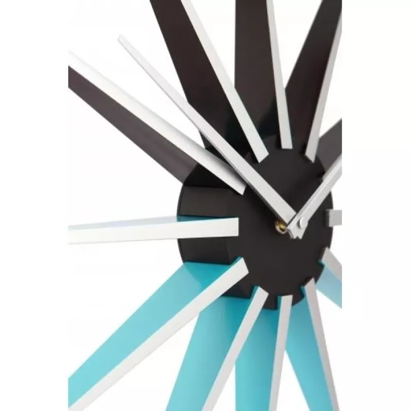 NeXtime kello 3051bl Nova, Ø50 cm, seinäkello, musta/sininen