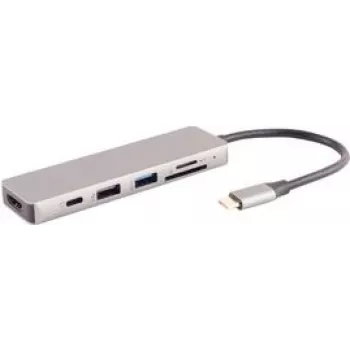 Kannettavan telakka S/CONN 14-05027 USB 3.2 Gen 1 Type-C harmaa