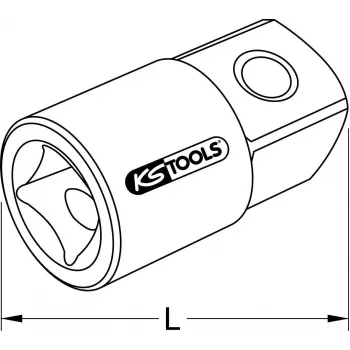 KS Tools 911.1494 suurennussovitin, 1/4 in naaras x 3/8 in uros