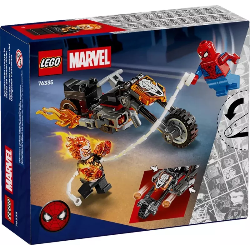 LEGO MARVEL 76335 Spider-Man vs. Ghost Rider moottoripyörä