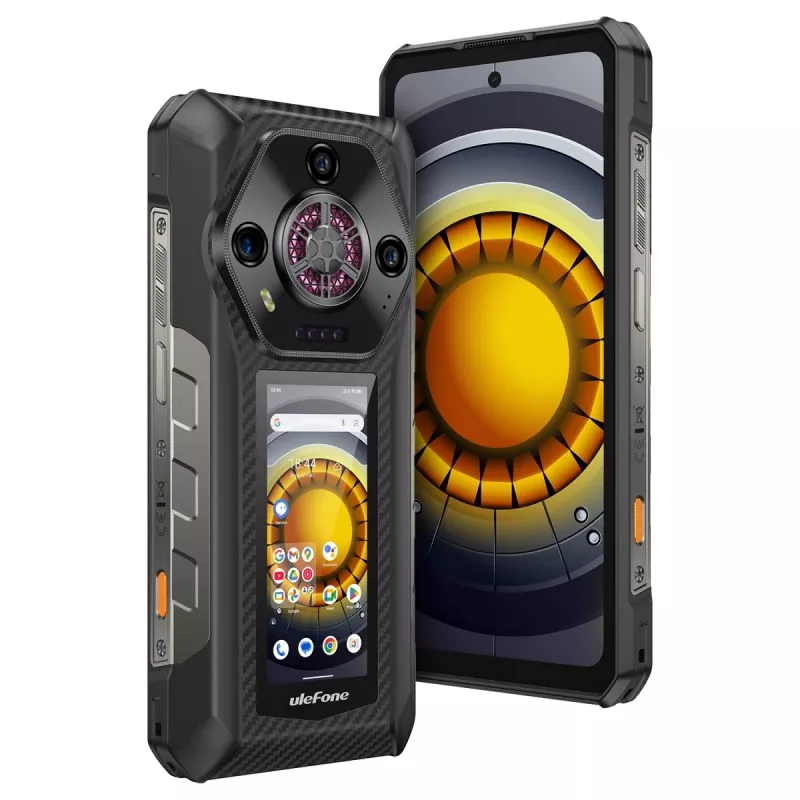 Ulefone Armor 30 Pro 5G UF-A30P älypuhelin, 6,95 tuumaa, 16 GB RAM, 512 GB, IP69K, Android 14, 12800 mAh, musta