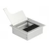 DeLOCK kaapeliläpivienti pöytäasennukseen harjalla 80x80x28mm hopea