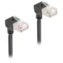 DeLOCK RJ45 verkkokaapeli Cat.6A S/FTP ohut 90° alaspäin 2 m musta