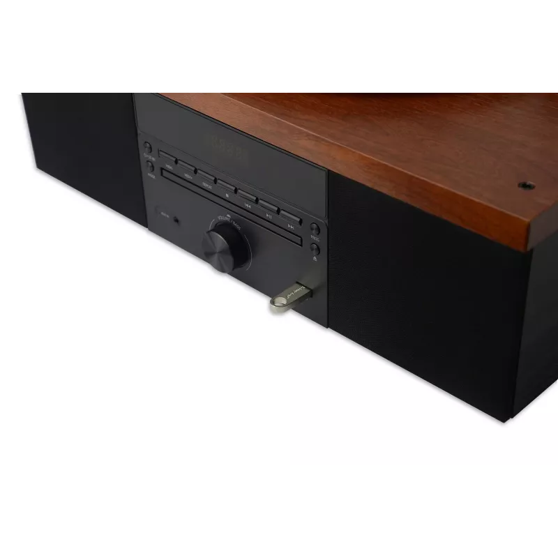 AKAI ATT-14BT -levysoitin Bluetoothilla, hihnavetoisella, sisäänrakennetulla RIAA-esivahvistimella, USB-lähdöllä