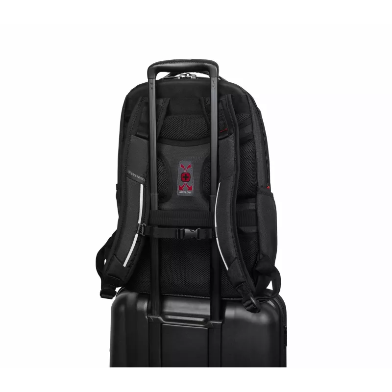 Vapaa-ajan reppu Wenger SwissGear Cosmic musta polyesteri PVC rPET