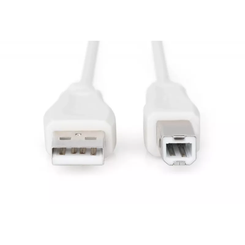 Assmann USB-liitäntäkaapeli, Type-A - B M/M, 3,0 m, USB 2.0 -yhteensopiva, UL, beige (AK-300102-030-E)