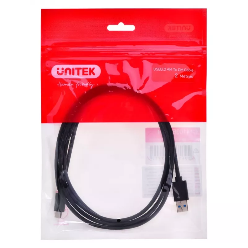 UNITEK KAAPELI USB-C, USB-A, 5 GBPS, 2M