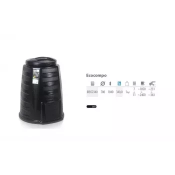 Prosperplast kompostori 340L musta