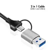 USB-A/-C - 2,5G Ethernet-sovitin, harmaa