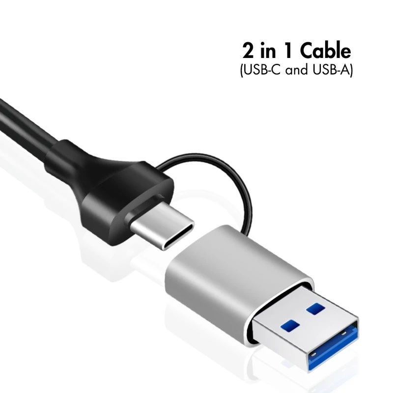 USB-A/-C - 2,5G Ethernet-sovitin, harmaa