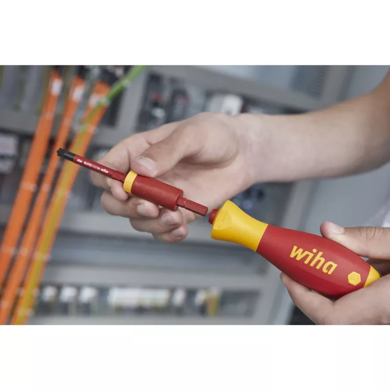 Vääntömomenttisovitin Wiha easyTorque 1,2 Nm punainen/keltainen SlimBits SlimVario