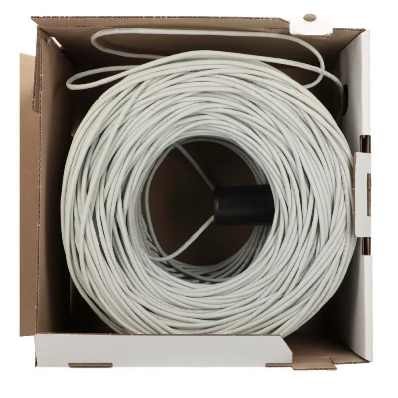 Verkkokaapeli Extralink Twisted Pair CAT5E FTP sisäkäyttöön 305M harmaa