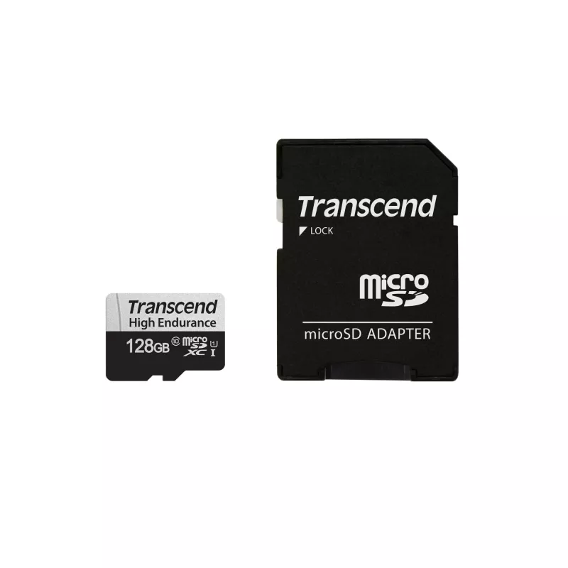 Flash-muisti Transcend 128GB MicroSDXC UHS-I 350V
