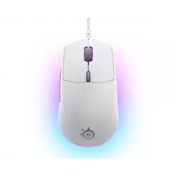 STEELSERIES Rival 3 Gen 2 pelihiiri — optinen, 8500 DPI, johdollinen USB Type-A, oikeakätinen, valkoinen, 77 g