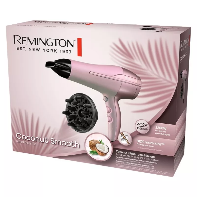 Remington hiustenkuivaaja Remington DRYER REMINGTON COCONUT SMOOTH D5901