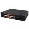 Verkkokytkin QOLTEC 52364 — Gigabit Ethernet PoE 16xRJ45, 2xSFP