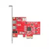 DeLOCK 90738 PCIe Firewire -sovitin sisäinen IEEE 1394 punainen