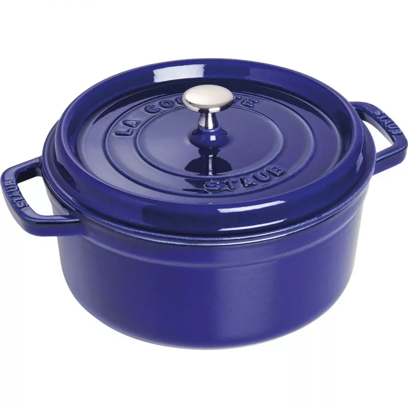 Staub 24 cm pyöreä valurautapata tummansininen