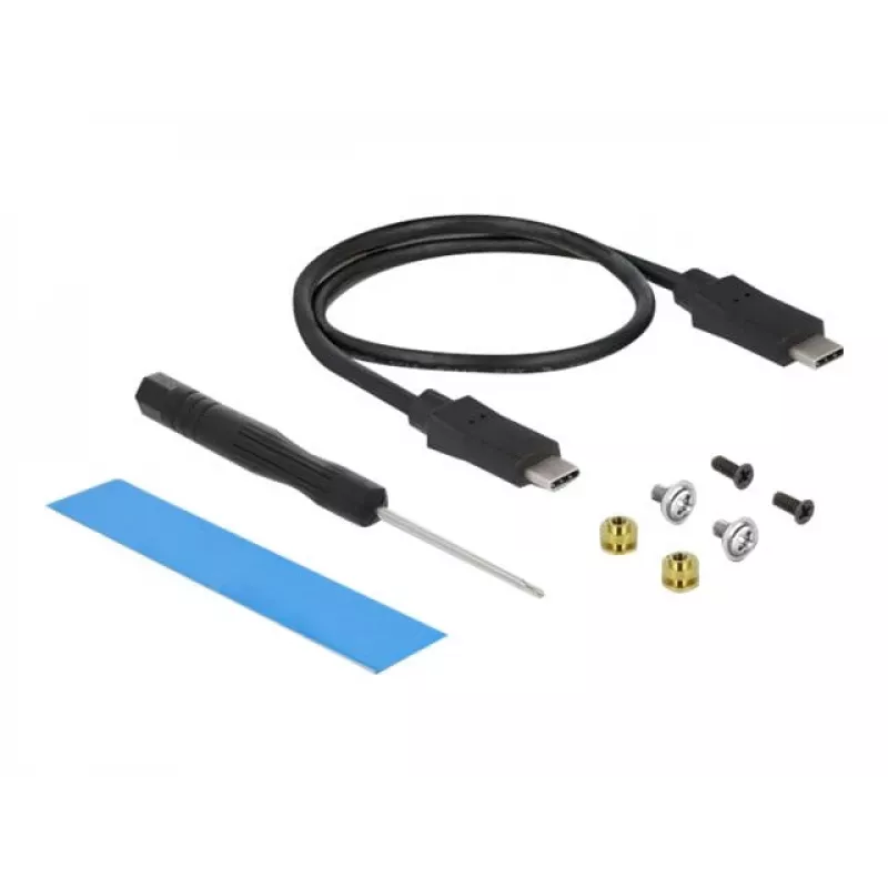 SSD-kotelo DeLOCK ulkoinen USB Type-C -combo-kotelo M.2 NVMe PCIe- tai SATA-SSD-asemalle