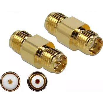 Kaapeliliitin DeLOCK 89975 SMA RP-SMA kulta