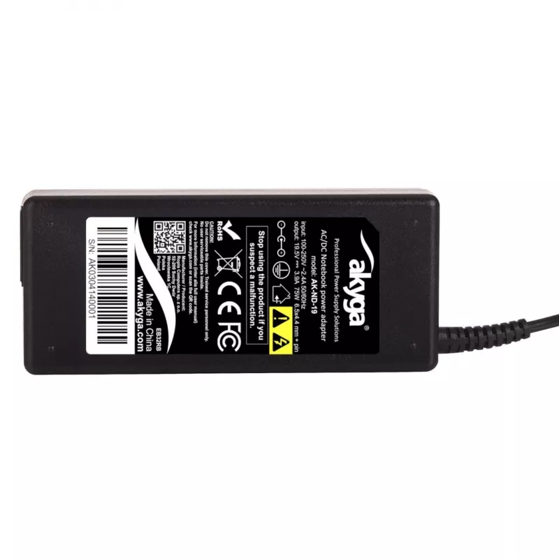 Akyga AK-ND-19 kannettavan tietokoneen virtalähde Sony, 75 W, 19,5 V, 3,9 A, 6,5 x 4,4 mm + nasta