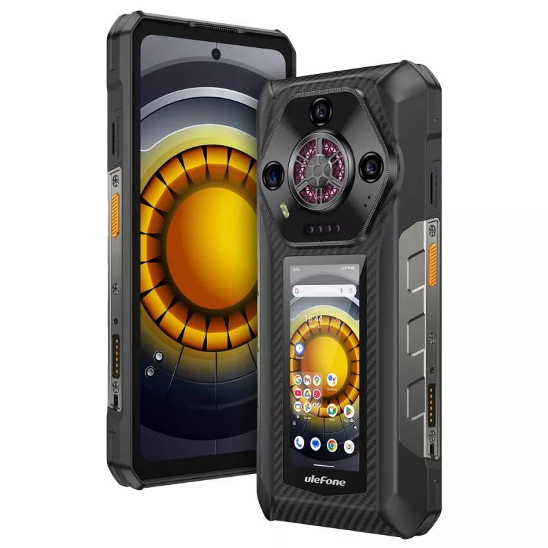 Ulefone Armor 30 Pro 5G UF-A30P älypuhelin, 6,95 tuumaa, 16 GB RAM, 512 GB, IP69K, Android 14, 12800 mAh, musta