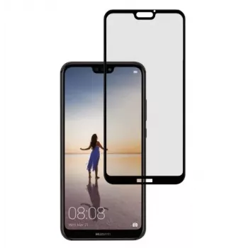 Tellur karkaistu lasi täysliimattu näytönsuoja Huawei P20 Litelle – koteloyhteensopiva, musta