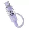 USB-C Lightning pikalatauskaapeli Baseus Gem 1 m 20 W violetti, nylonpäällyste, 7-pin Lightning