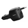 Belkin 75W 2-porttinen vetäytyvällä USB-C-kaapelilla auto - kaapeli (CCC001HQBK)