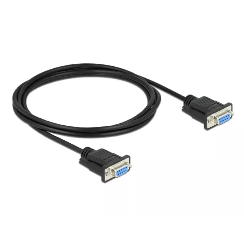 Sarjaporttikaapeli DeLOCK 86605 musta 2 m RS-232 Sub-D9
