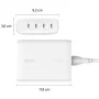 Belkin BoostCharge Pro 200 W 4-porttinen USB-C GaN -seinälaturi, valkoinen (WCH015VFWH)