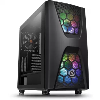 PC-kotelo Commander C34 karkaistu lasi ARGB