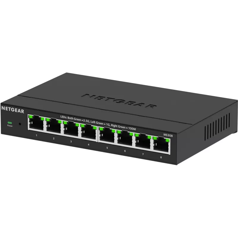 NETGEAR MS308 hallitsematon 2.5G Ethernet (100/1000/2500) musta