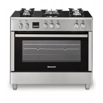Vapaasti seisova kaasu-sähköliesi Ravanson KWGE-K90, 5 keittoaluetta, 90 cm, inox